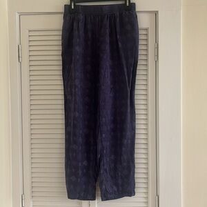 Callahan Jade Silky Pants L Navy Blue Cupro Tencel